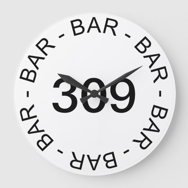 Vatertag Klassische Straße Nr. Bar Wall Clock Große Wanduhr (Vorderseite)