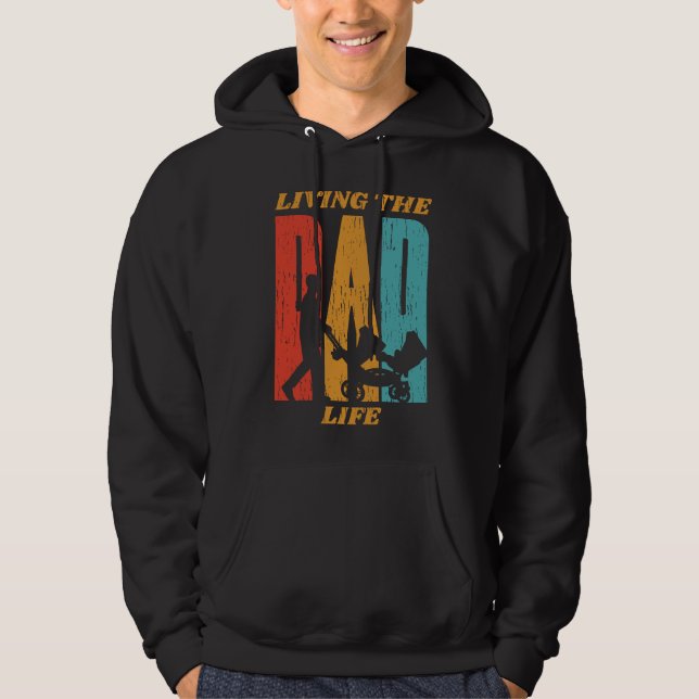 Vatertag Leben der Vater Leben Retro Hoodie (Vorderseite)