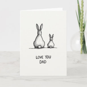 Vatertag Liebe Karte mit Kaninchen
