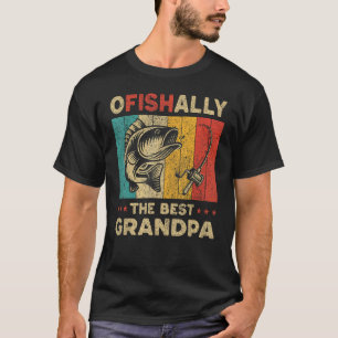 Vatertag Lustiges Fischen Ofishally Der Beste Opa T-Shirt