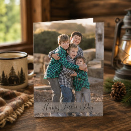 Vatertag macht Foto für die eigene Familie Karte