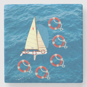 Vatertag Marmorstein Untersetzer