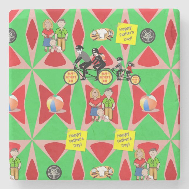 Vatertag Marmorstein Untersetzer (Vorderseite)