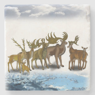 Vatertag Marmorstein Untersetzer