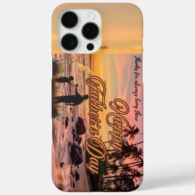 Vatertag maßgeschneidert iPhone Case (Rückseite)
