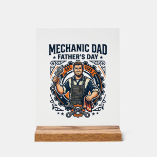 Vatertag Mechaniker Vater Shirt Lustig Arbeitender Acrylschild