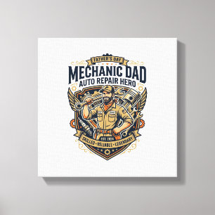 Vatertag Mechaniker Vater Shirt Lustig Arbeitender Leinwanddruck