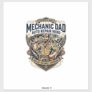 Vatertag Mechaniker Vater Shirt Lustiges Arbeitend Aufkleber
