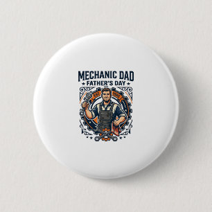 Vatertag Mechaniker Vater Shirt Lustiges Arbeitend Button