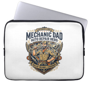 Vatertag Mechaniker Vater Shirt Lustiges Arbeitend Laptopschutzhülle