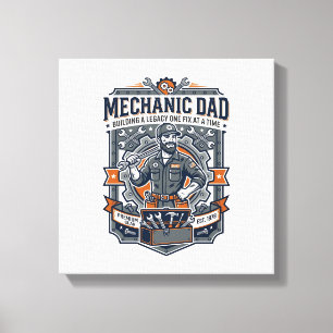 Vatertag Mechaniker Vater Shirt Lustiges Arbeitend Leinwanddruck