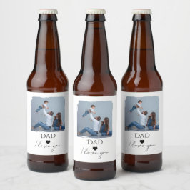 Vatertag mit Foto & Vater, ich Liebe Sie Bierflaschenetikett