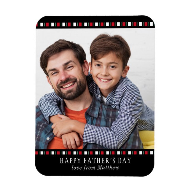 Vatertag Modernes Personalisiertes Foto Magnet (Vertikal)