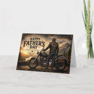 Vatertag Motorradkarte Grußkarte für Papa Biker Karte