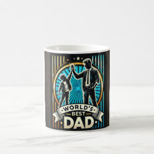 Vatertag Neon Art Black Kaffeetasse