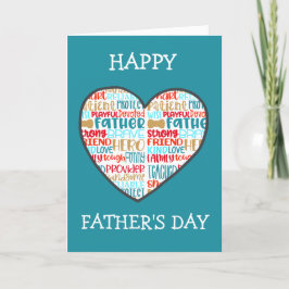 Vatertag Niedlicher Herzschlag Feiertagskarte