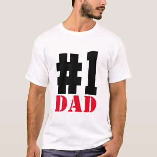 Vatertag Nummer 1 Papa Weiß T-Shirt