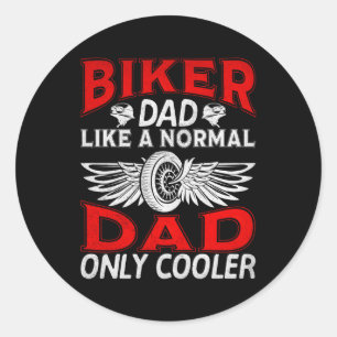 Vatertag Papa 2023 4. Juli Biker Vater Motorrad Runder Aufkleber