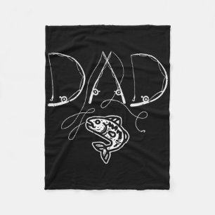 Vatertag Papa Angelrod Fisch Daddy Papa Fleecedecke