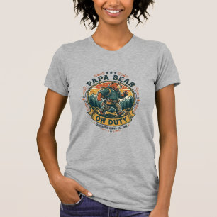 Vatertag Papa Bär Im Dienst Shirt Lustiges Tier Da