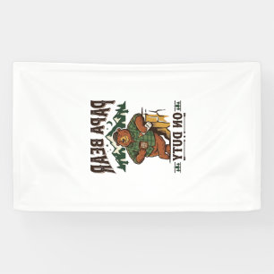 Vatertag Papa Bär Im Dienst Shirt Lustiges Tier Da Banner