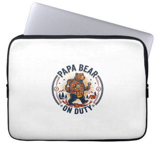 Vatertag Papa Bär Im Dienst Shirt Lustiges Tier Da Laptopschutzhülle