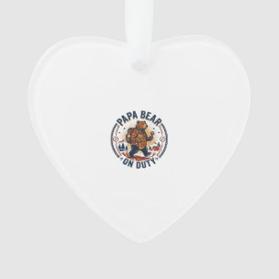 Vatertag Papa Bär Im Dienst Shirt Lustiges Tier Da Ornament