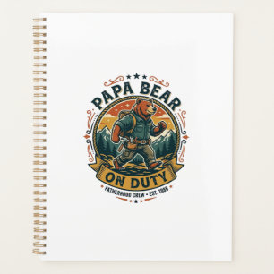 Vatertag Papa Bär Im Dienst Shirt Lustiges Tier Da Planer