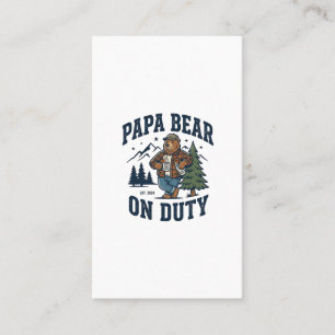 Vatertag Papa Bär Im Dienst Shirt Lustiges Tier Da Visitenkarte
