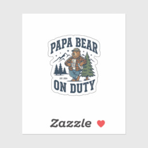 Vatertag Papa Bär Im Dienst Shirt Lustiges Tier Pa Aufkleber