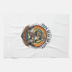 Vatertag Papa Bär Im Dienst Shirt Lustiges Tier Pa Geschirrtuch