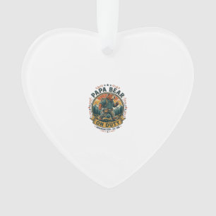 Vatertag Papa Bär Im Dienst Shirt Lustiges Tier Pa Ornament