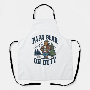 Vatertag Papa Bär Im Dienst Shirt Lustiges Tier Pa Schürze