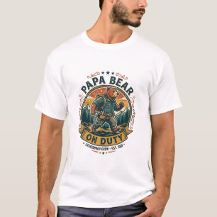 Vatertag Papa Bär Im Dienst Shirt Lustiges Tier Va