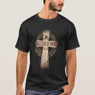Vatertag Papa Ehemann Gesegneter Papa Christlich T-Shirt