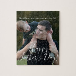 Vatertag Papa Ist Mein Held Foto Personalisiert Puzzle