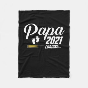 Vatertag   Papa Loading 2021 Erster Vater Fleecedecke