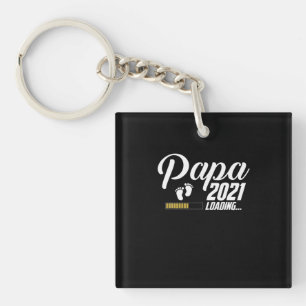 Vatertag   Papa Loading 2021 Erster Vater Schlüsselanhänger