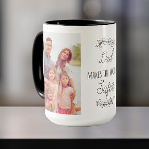 Vatertag Papa macht die Welt sicherer Collage Kaffeetasse