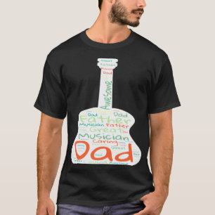 Vatertag Papa Musiker Gitarre Spieler T-Shirt