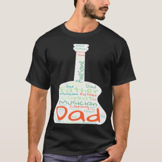Vatertag Papa Musiker Gitarre Spieler T-Shirt