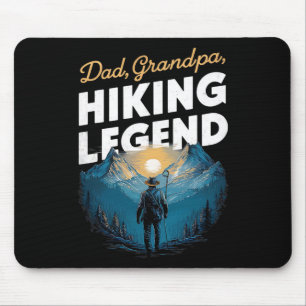 Vatertag Papa Opa Wanderlegende Neuer Wanderer Män Mousepad