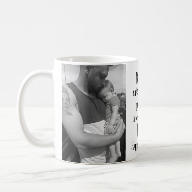 Vatertag Personalisiertes 2-Foto-Töchterangebot Kaffeetasse (Links)