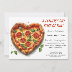 Vatertag-Pizza-Party – Bearbeitbare Familien Dinne Einladung