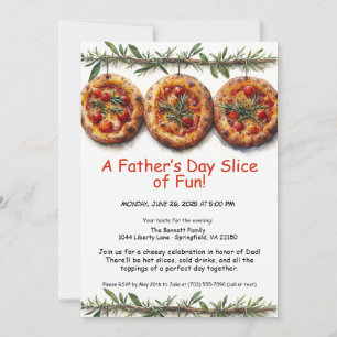 Vatertag-Pizza-Party – Bearbeitbare Familien Dinne Einladung