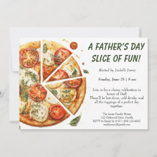 Vatertag-Pizza-Party – Bearbeitbare Familien Dinne Einladung