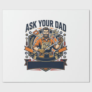 Vatertag Reparatur Papa Shirt Frag Deinen Papa Er Geschenkpapier