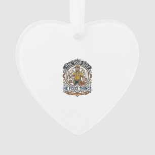 Vatertag Reparatur Papa Shirt Frag Deinen Papa Er Ornament