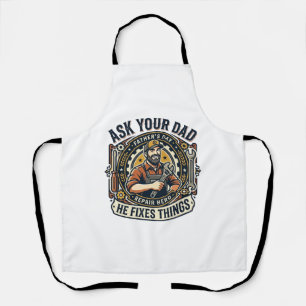 Vatertag Reparatur Papa Shirt Frag Deinen Papa Er Schürze