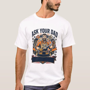Vatertag Reparatur Papa T-Shirt Frag Deinen Papa E